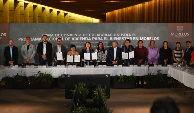 Sedatu y gobierno de Morelos firman convenio para el arranque del Programa de Vivienda para el Bienestar
