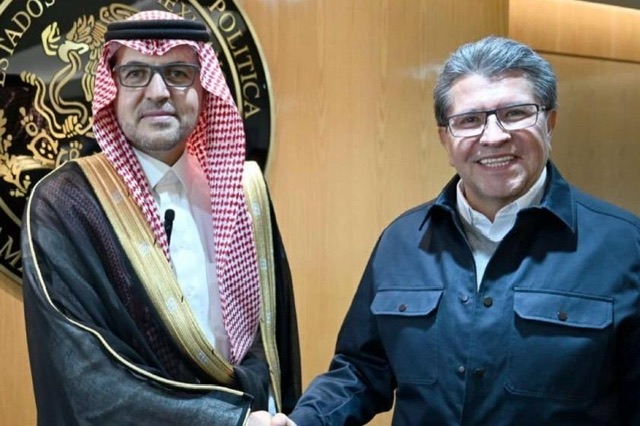 Recibe Ricardo Monreal al embajador de Arabia Saudita en la Cámara de Diputados