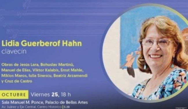 Con estrenos, se presenta la clavecinista Lidia Guerberof en el Foro Internacional de Música Nueva “Manuel Enríquez”