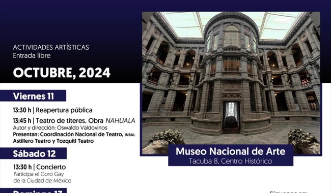 El Museo Nacional de Arte reabre al público su Patio de los leones