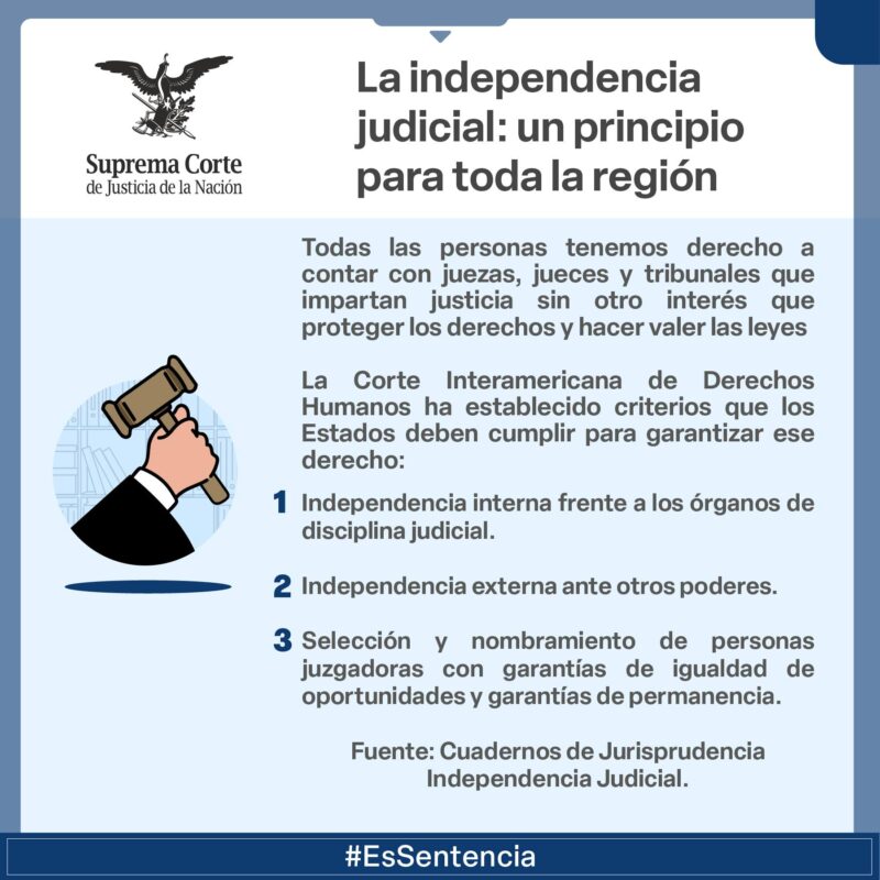 La independencia judicial es un derecho de todas las personas, no un privilegio de juezas y jueces.
