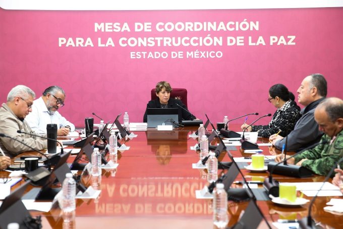 Fortalece Gobernadora Delfina Gómez Álvarez estrategia de seguridad; se incorpora alto mando de la Semar a la Mesa de Coordinación para la Construcción de la Paz