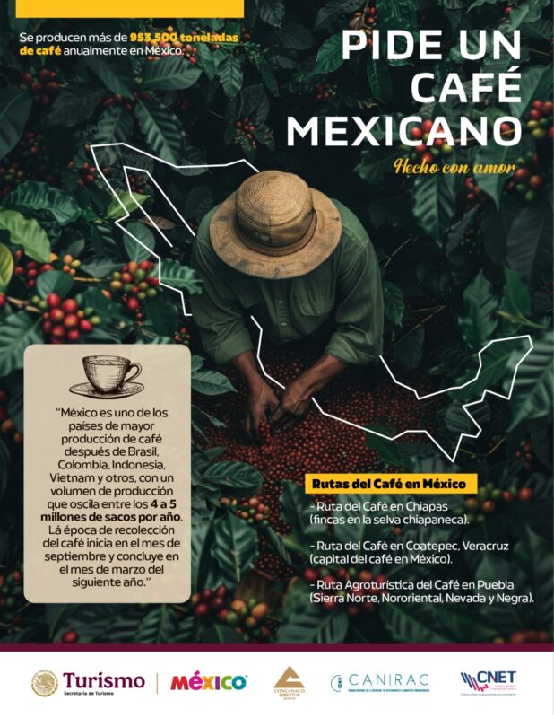 Sectur y Concanaco Servytur presentan la campaña “Pide un café mexicano”