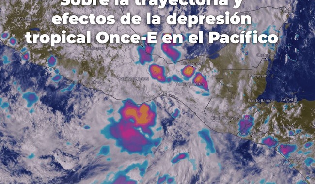 Implementa Gobierno de México acciones preventivas y de alertamiento ante la depresión tropical Once-E