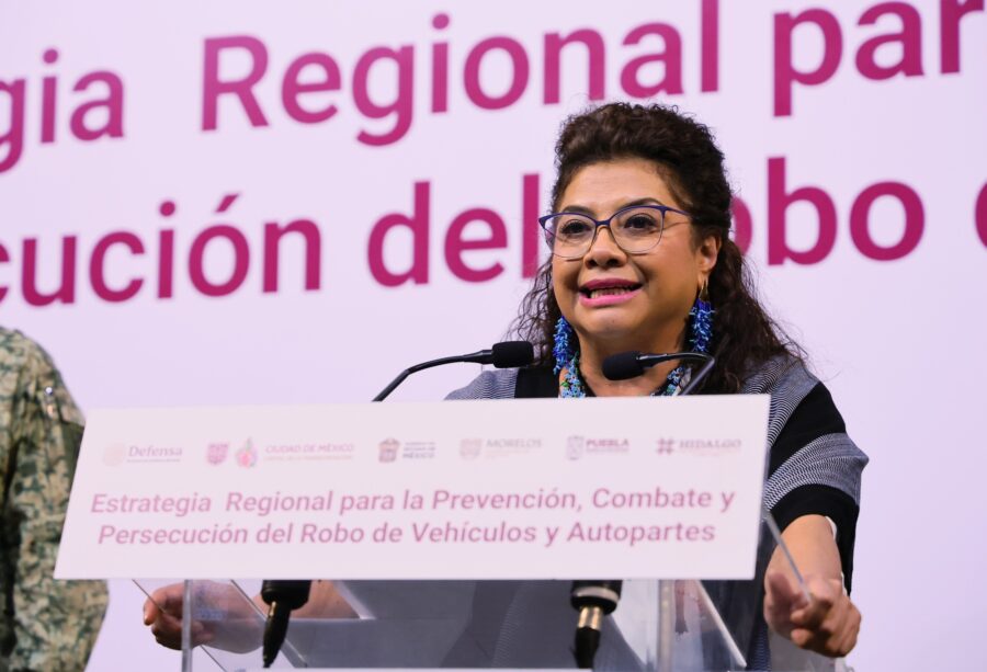 Presenta jefa de Gobierno, Clara Brugada, junto con autoridades de Morelos, Estado de México, Puebla e Hidalgo, estrategia regional para combate al robo de vehículos y autopartes