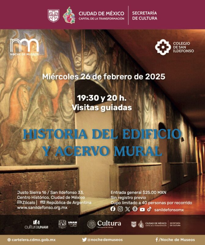 Ofrece Segunda Noche de Museos 2025 visitas guiadas, presentaciones musicales y proyecciones