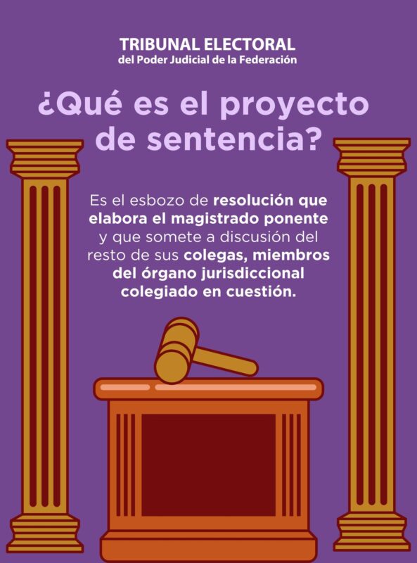 #GlosarioElectoral Conoce qué es y cuál es la finalidad del proyecto de sentencia.