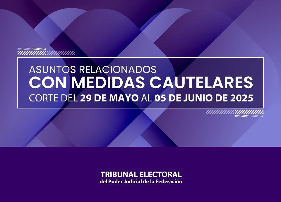 Te compartimos los asuntos relacionados con medidas cautelares del 29 de mayo al 5 de junio.