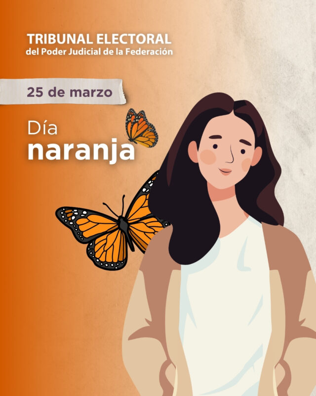Hoy es el #DíaNaranja. Al impartir justicia con perspectiva de género, el #TribunalElectoral avanza hacia el desarrollo de una democracia igualitaria y contribuye a la protección de los derechos de todas las mujeres, entre ellos, el derecho a una vida libre de violencia.