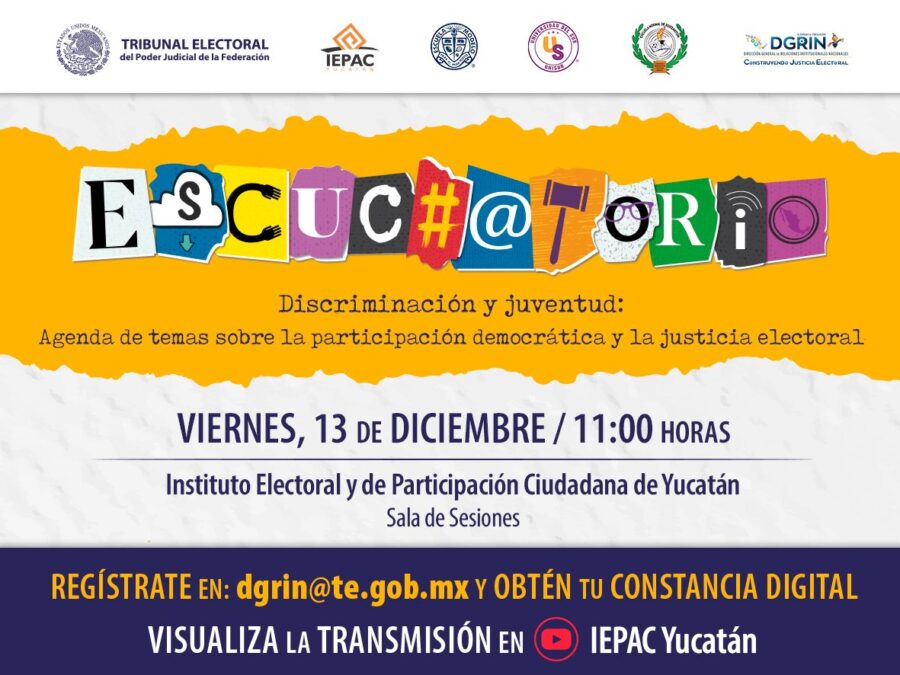 Conéctate al “Escuchatorio: Discriminación y juventud”.