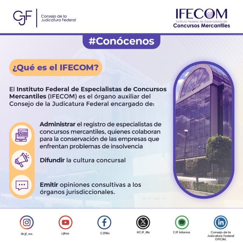 #Conócenos | El #IFECOM es un órgano auxiliar del #CJF, ¿Lo conoces?