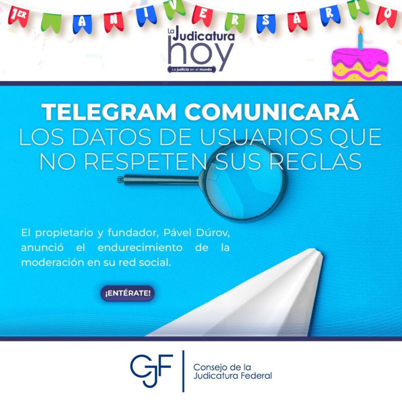 #JusticiaEnElMundo | Pável Dúrov, propietario de #Telegram, anunció el endurecimiento de la moderación en su red social con los usuarios que no respeten las reglas.