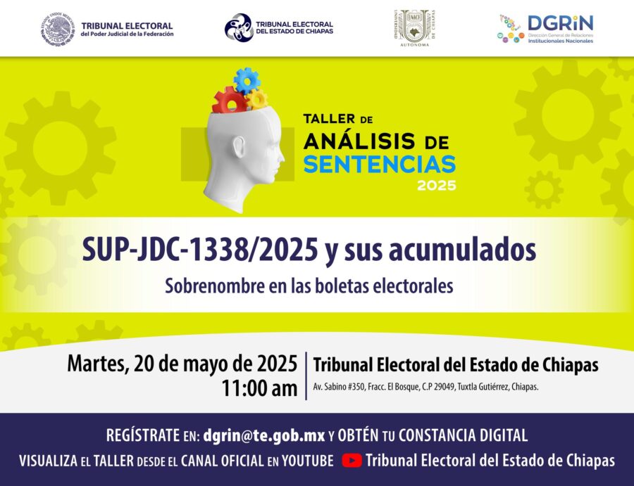 #EnVivo | Conéctate al Taller de Análisis de Sentencias, en Chiapas.