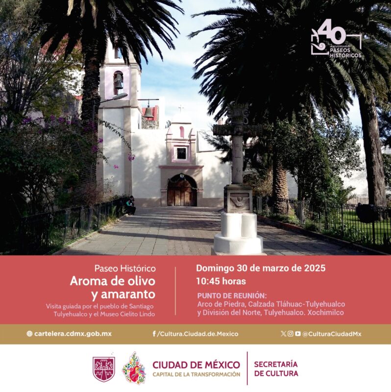 Ofrece visitas guiadas mediante Programa Paseos Históricos en Coyoacán, Centro Histórico y Xochimilco, durante marzo