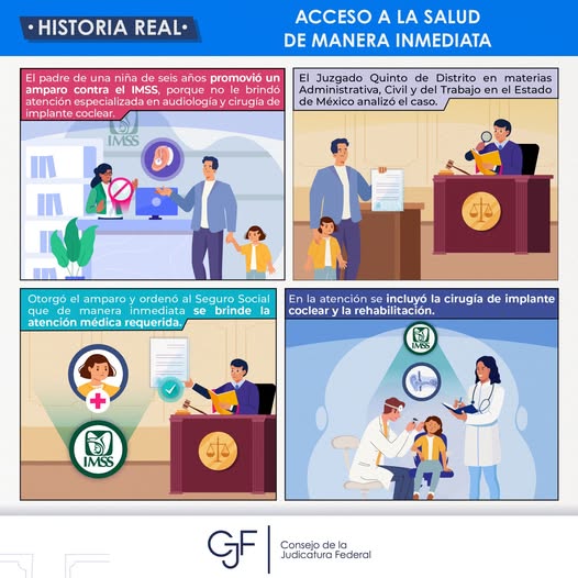 #SentenciaEn1Minuto | La #JusticiaFederal ordenó al IMSS garantizar los tratamientos necesarios para una niña de 6 años con discapacidad sensorial auditiva, protegiendo su derecho a la salud.