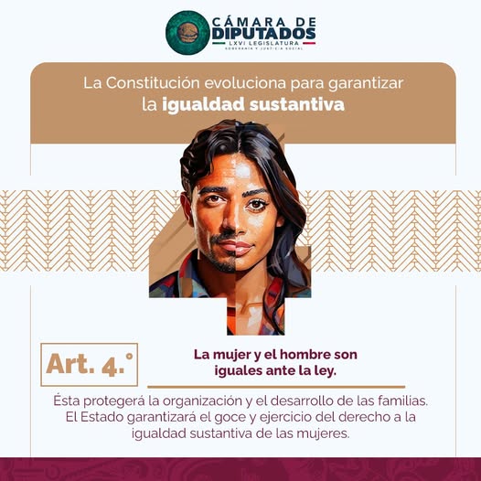En el mes de la #Constitución, recordamos que la igualdad entre hombres y mujeres está protegida en la Carta Magna. Sin importar género, origen o condición, el Estado garantizará el acceso igualitario a los derechos humanos y las libertades fundamentales, sin discriminación.