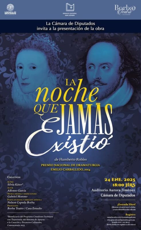 No te pierdas la presentación de la obra "La noche que jamás existió", de Humberto Robles, organizada por el Espacio Cultural San Lázaro.