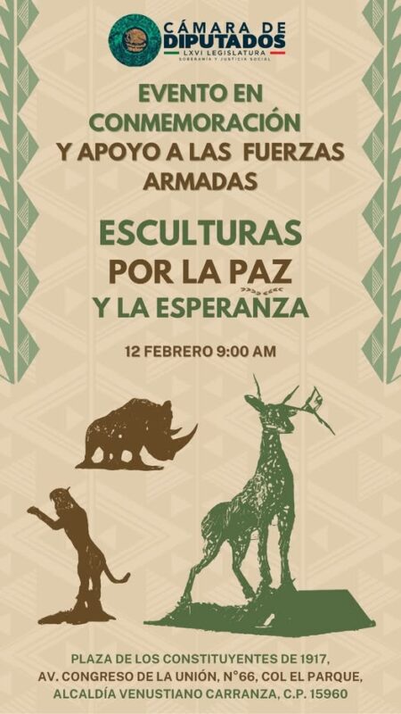 Te invitamos al evento en conmemoración y apoyo a las fuerzas armadas: Esculturas por la paz y la esperanza. ¡Únete a nosotros y celebremos juntos!
