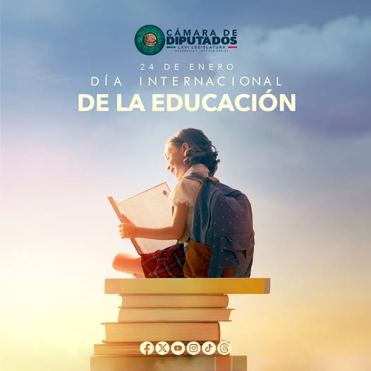En la Cámara de Diputados, seguimos trabajando para garantizar que todas y todos los mexicanos tengan acceso a una educación de calidad, que promueva el desarrollo integral de cada individuo, por eso hoy conmemoramos el #DíaInternacionalDeLaEducación.