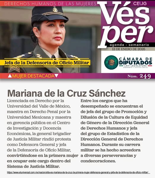 #Entérate | Esta semana en el #SemanarioVésper del CELIG México encontrarás: 1 de enero de 2025, creación de la Secretaría de las Mujeres  Este 2025, el Día Internacional de las Mujeres será dedicado a la diversidad de las mujeres y las niñas