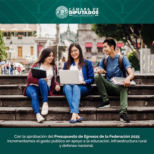 El Presupuesto de Egresos de la Federación 2025 prioriza tres pilares fundamentales: infraestructura, para conectar comunidades y promover el desarrollo; educación y seguridad, para garantizar la tranquilidad de las familias mexicanas.  #LXVILegislatura #Diputados #Diputadas