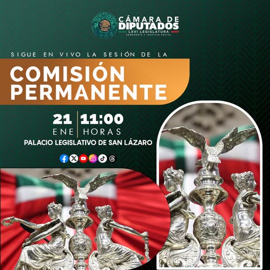 Sigue en vivo la Sesión de la Comisión Permanente.