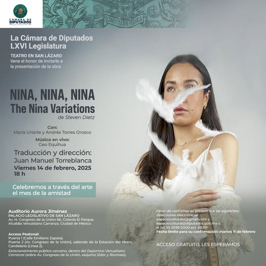 #TeatroEnSanLázaro | Asiste a la presentación de la obra "Nina, Nina, Nina The Nina Variations" de Steven Dietz. 🎟️ Acceso gratuito
