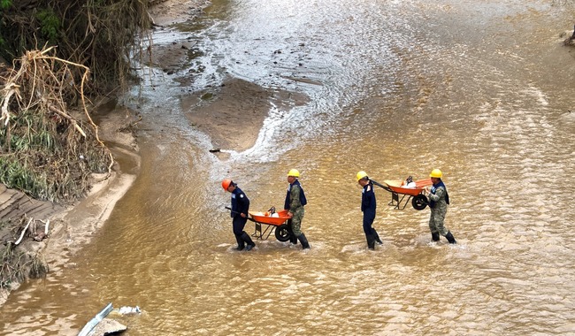 Continúa Plan Marina en su Fase de Recuperación, por los efectos del huracán “Erick” en el estado de Oaxaca