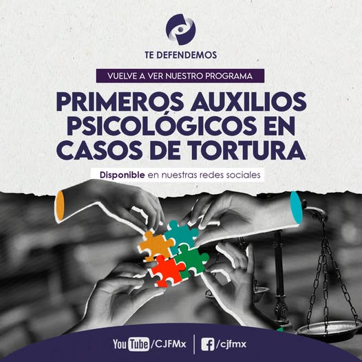Vuelve a ver #TeDefendemos: “Primeros auxilios psicológicos en casos de tortura”, donde dos especialistas explican en qué consisten, quién puede brindarlos y por qué son un derecho de las personas privadas de la libertad.