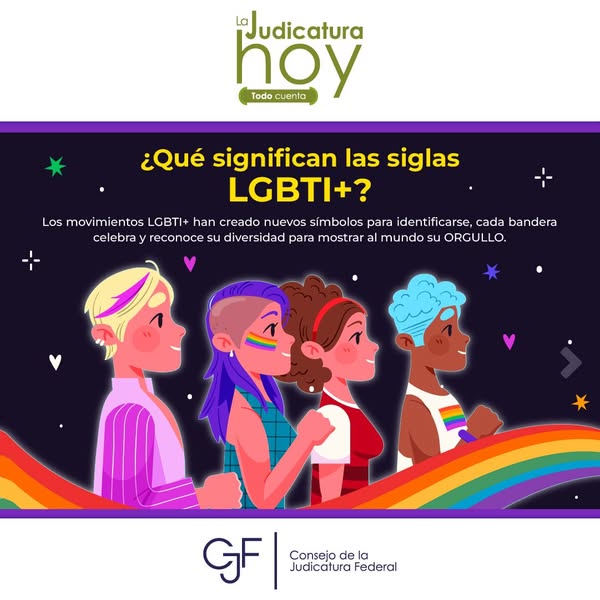 #LaJudicaturaHoy | En #TodoCuenta descubre el significado de las siglas LGBTIQ+ y amplía tu conocimiento sobre inclusión y diversidad.