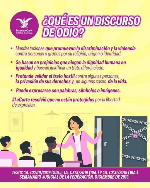 En el Día Internacional para Conmemorar a las Víctimas de Actos de Violencia basados en Religión o Creencia recordamos que los discursos de odio no están protegidos por la libertad de expresión. #LaCorte #NoAlOdio #DerechosHumanos
