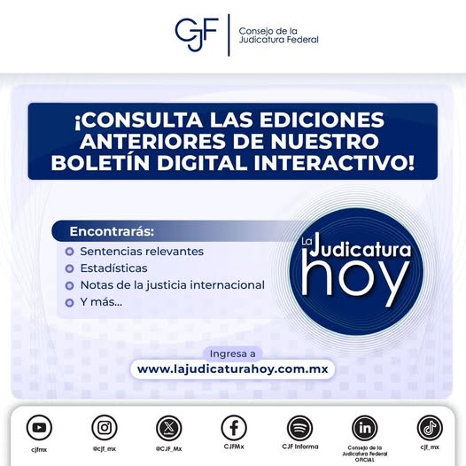 ¿Quieres estar al tanto de las sentencias más relevantes, noticias de justicia y fechas importantes?