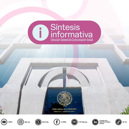 ¡Ya es viernes! Recuerda, informarse es tarea de todos los días. Hazlo a través de la #SíntesisInformativa del #PJF.