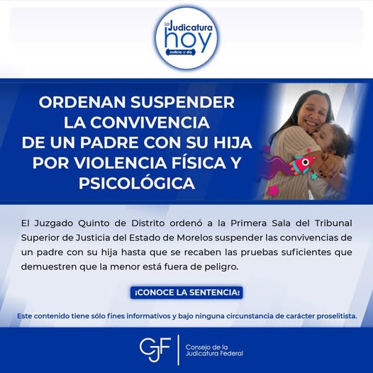 #LaJudicaturaHoy | En #JusticiaAlDía te contamos cómo un juzgado resolvió a favor de una niña que sufría violencia física y psicológica de parte de su padre.