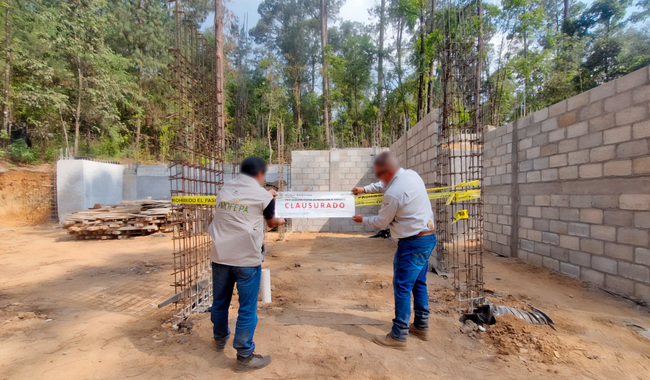 Profepa clausura obras realizadas dentro de ANP en Valle de Bravo