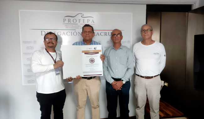 Entrega Profepa certificado de calidad ambiental a empresa en Veracruz