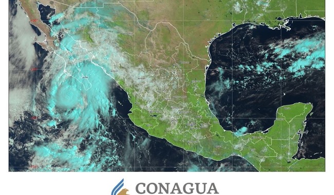 Lorena mantendrá lluvias de muy fuertes a intensas en la península de Baja California, Sonora, Sinaloa, Nayarit y Jalisco