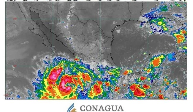 Prevalece el pronóstico de lluvias intensas en Michoacán y Guerrero, así como muy fuertes en Jalisco y Colima