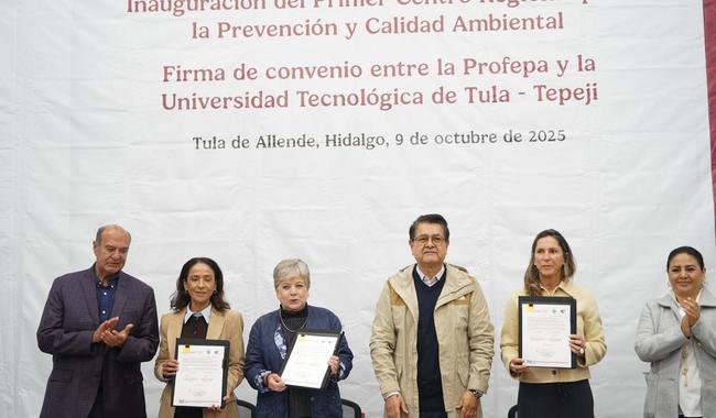 Secretaria Bárcena inaugura el primer Centro Regional para la Prevención y Calidad Ambiental en Hidalgo