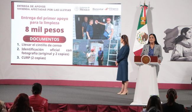 En Nezahualcóyotl y Los Reyes La Paz, inicia entrega de apoyo para limpieza a personas afectadas por las lluvias: Bienestar