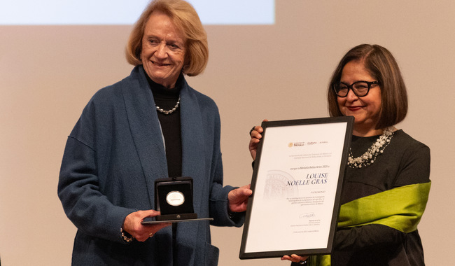 LOUISE NOELLE GRAS RECIBE MEDALLA BELLAS ARTES 2025 EN LA DISCIPLINA DE PATRIMONIO