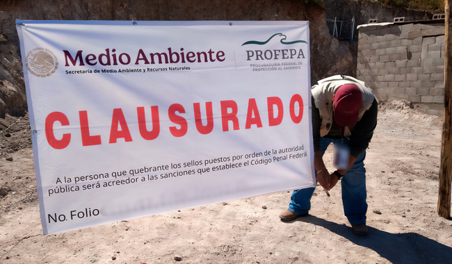 Profepa clausura terreno forestal del que se extraía material pétreo de forma ilegal, en Chihuahua
