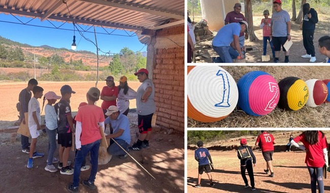 NIÑAS Y NIÑOS, APRENDEN A JUGAR CON LA PELOTA MIXTECA EN XACAÑI, OAXACA
