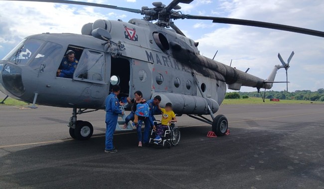 Los apoyos a la población civil que más lo requiere se mantienen firmes a través del Plan Marina.