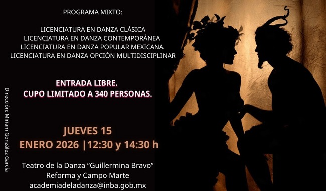 LA ACADEMIA DE LA DANZA MEXICANA PRESENTA SU TEMPORADA DE PRÁCTICAS ESCÉNICAS 2026