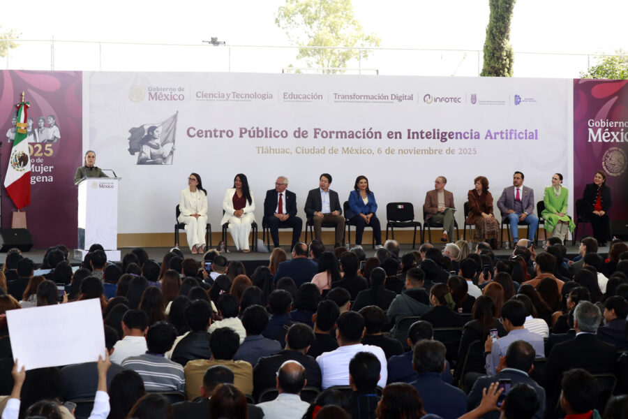 Presidenta Claudia Sheinbaum encabeza presentación del nuevo Centro Público de Formación en Inteligencia Artificial