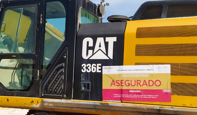 Profepa clausura banco de extracción de material pétreo en terrenos forestales en Campeche