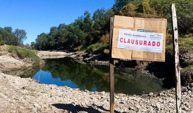 Profepa impone medida de seguridad por extracción ilegal de material pétreo en el Río San Pedro, Aguascalientes