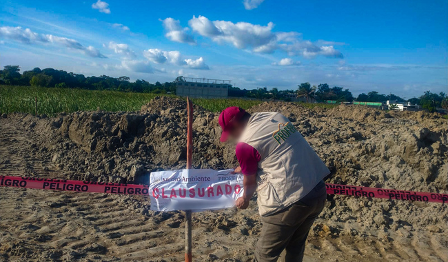 Profepa clausura un relleno de humedal en el municipio de Centro, Tabasco