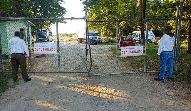 Profepa clausura un sitio de disposición final de Palenque por manejo inadecuado de residuos y para prever riesgo ambiental